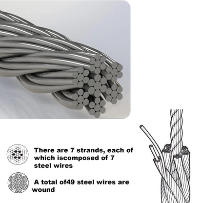 Pair of Cables Fits Wayne Dalton TorqueMaster Cables -120"