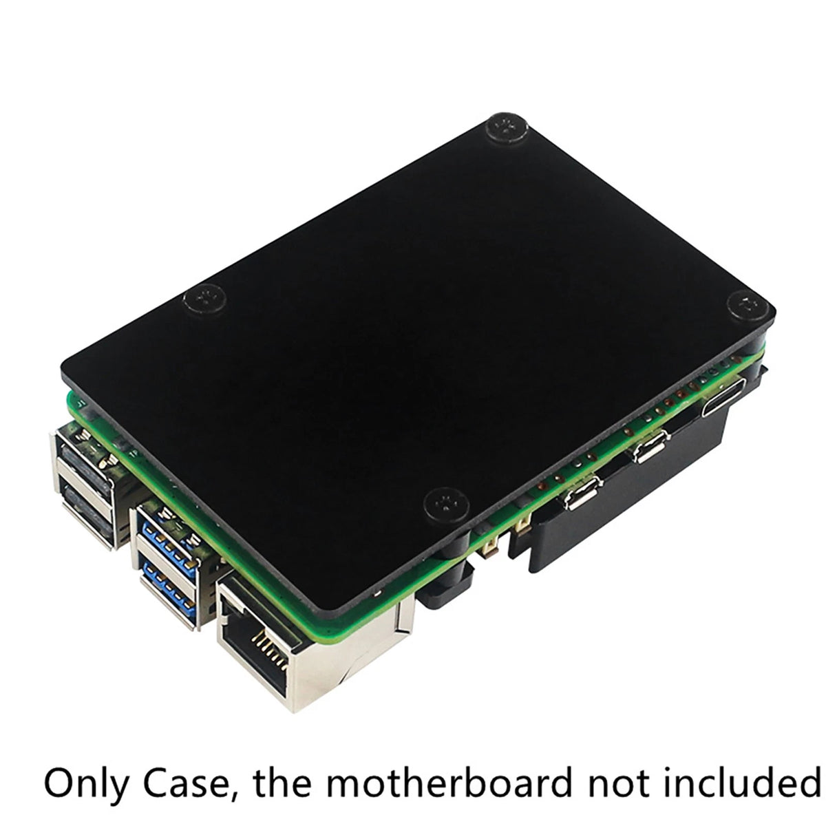 1*Aluminum Protective Case for Raspberry Pi 5 Motherboards With Cooling Fan