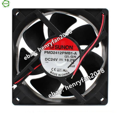 SUNON PMD2412PMB1-A DC 24V 18.2W 120x120x38MM 2-Wires Inverter Cooling Fan