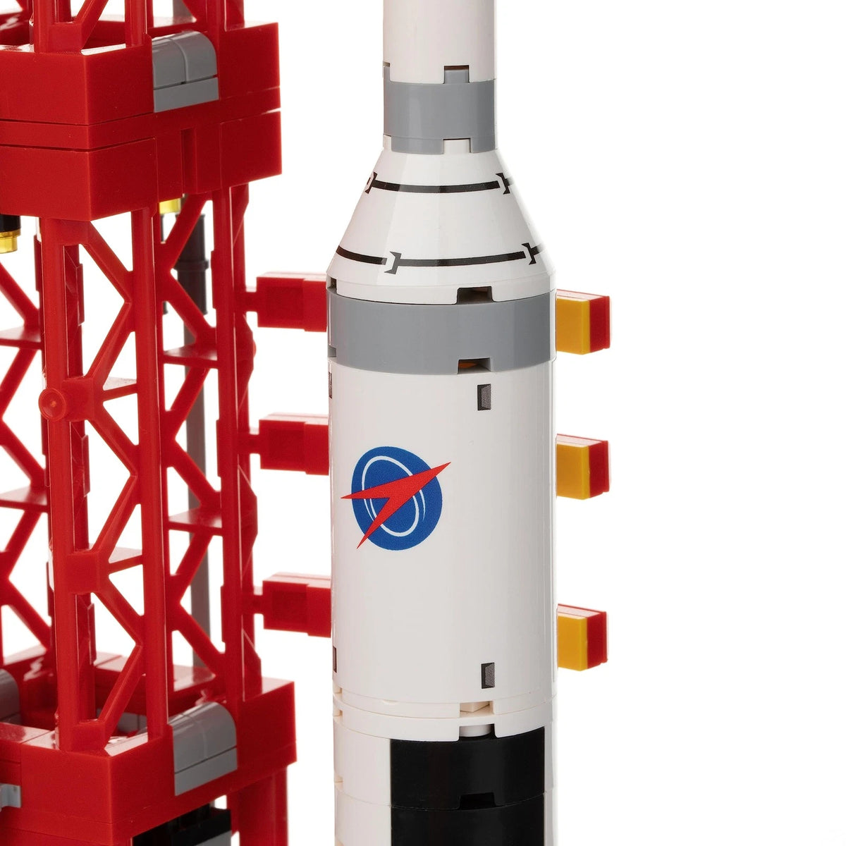 Block Builder Rocket Launch 11 inches x 4.75 x 3.14 inches, White