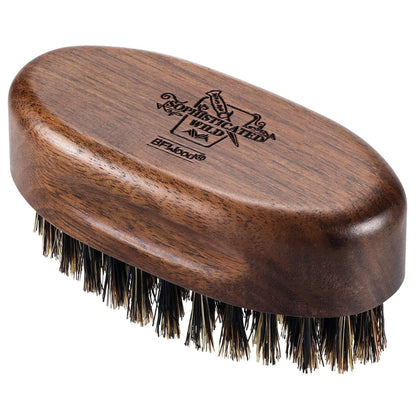 BFWood Small Travel Beard Brush - Natural Boar 1 Count (Pack of 1), Black