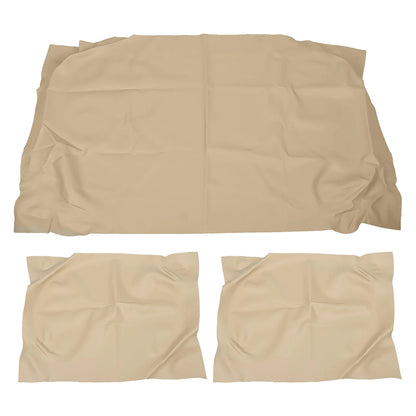 For Club Car DS 1982-2000.5 Golf Carts Brown Tan Leather Front Seat Covers