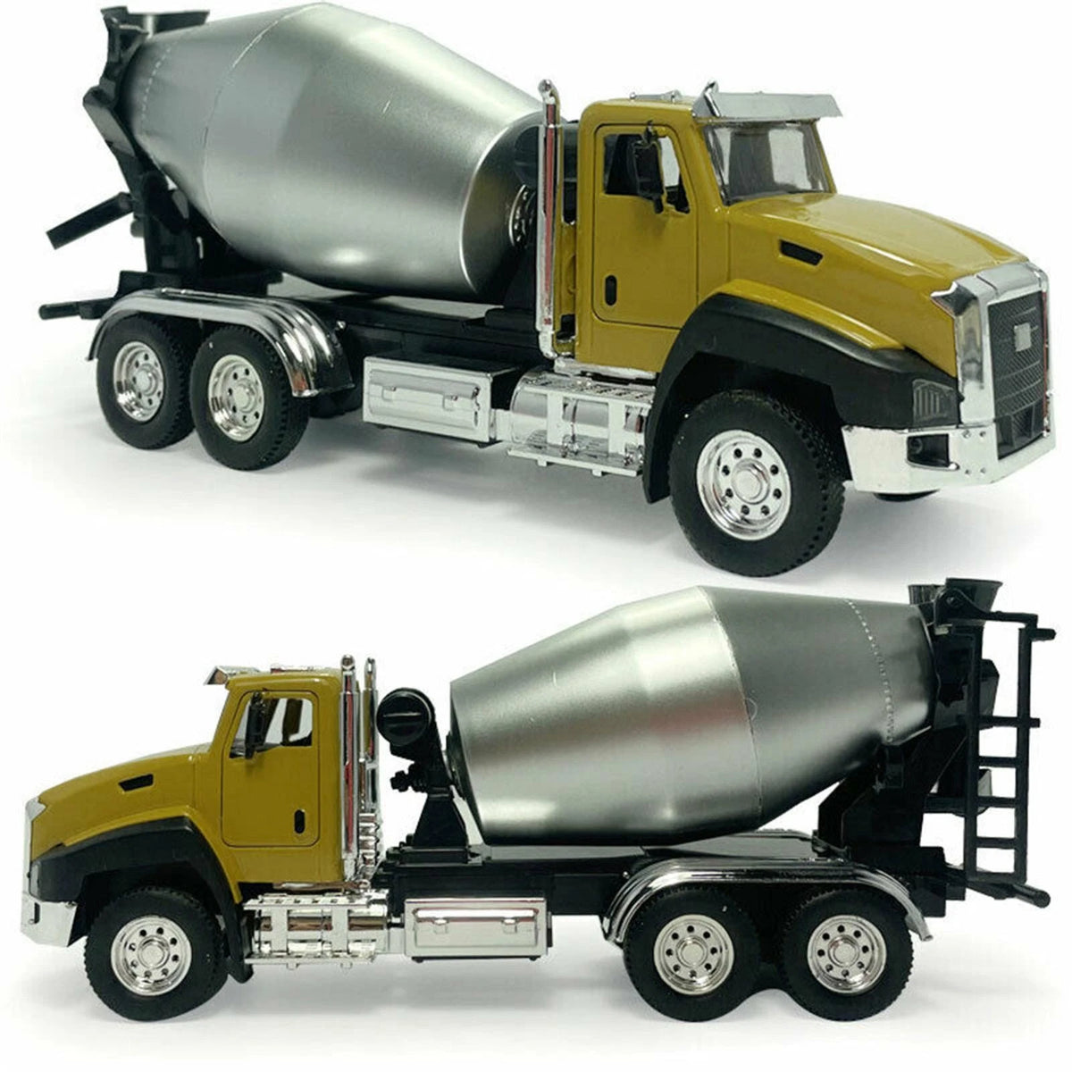360° Rotatable Roller 1/50 Diecast Pull Back Alloy Mixer Truck Model Toy Gift