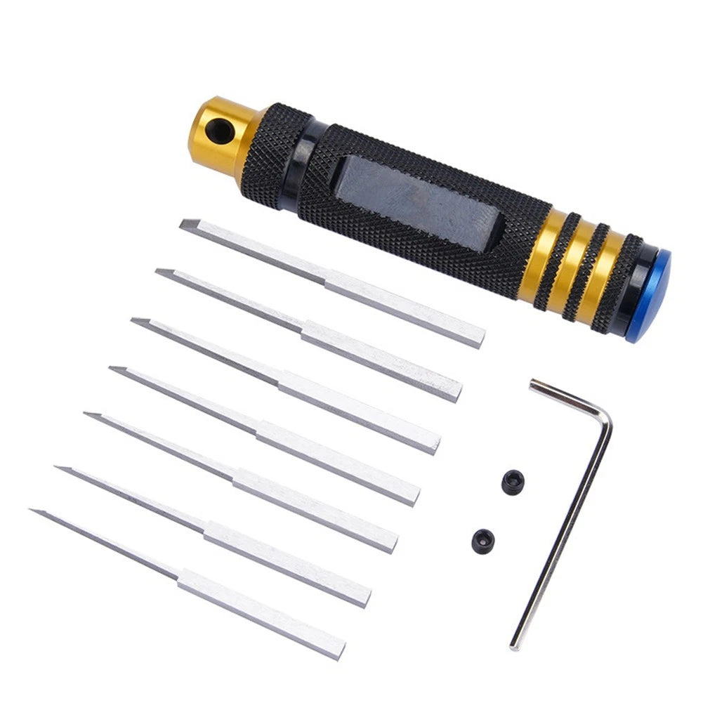 Metal Scriber Handle With Blade Resin Carved RC Hobby Cutting Tool For Gundam