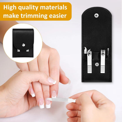 24 Pack Nail Clipper Set Manicure Kit for Women Men Silver