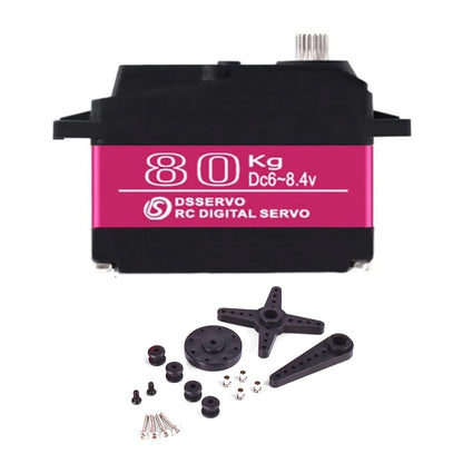 1x High Torque Waterproof 80KG Digital Servo With 18T Servo Arm for 1/5 RC Car