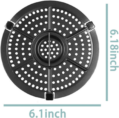 Air Fryer Grill Pan for Dash 2QT Fryer, Accessories, S, black