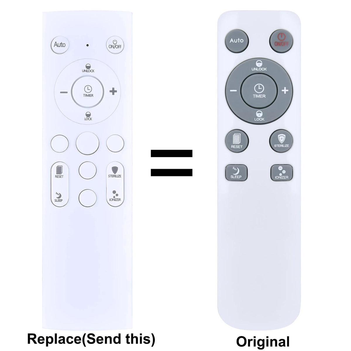 Replacement Remote Control For Turonic PH950 Air Purifier Humidifier