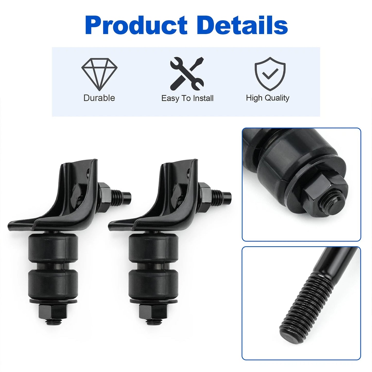 2Pcs Front Bumper Bracket Kit For Toyota Pickup 1989-95, 52145-89102 90540-08018