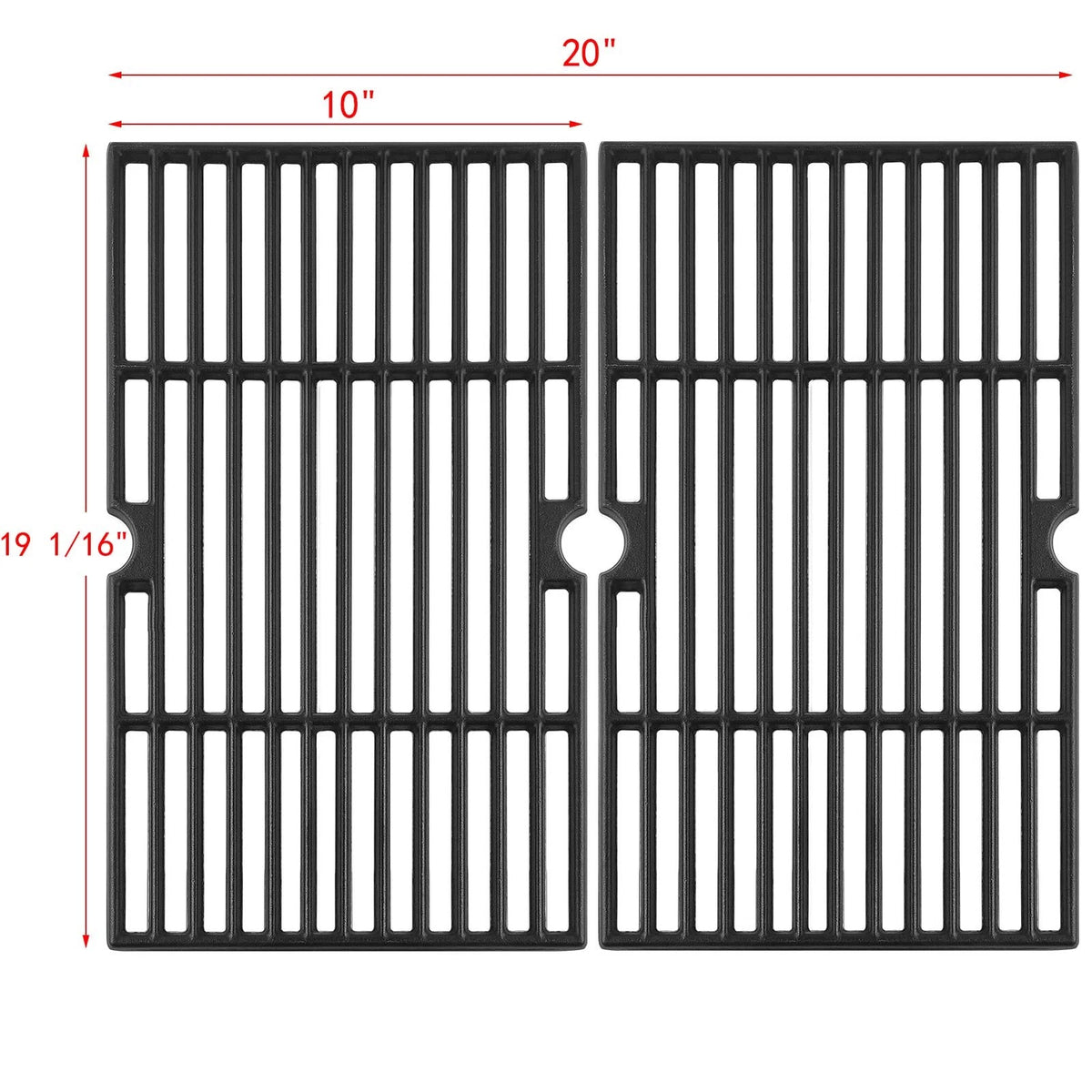 463724514 463714514 Grill Grates 19 1/8 x 20" for 2pcs grates, Black
