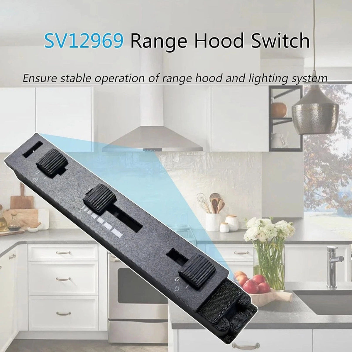 SV12969 Operating Switch Unit For NuTone Range Hood, for 120V 60Hz AC Systems