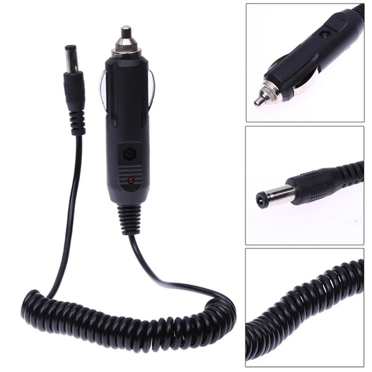 Car Lighter Slot Charger Cable Line For BaoFeng UV-5R UV-9R PLUS 5.5mm Plug