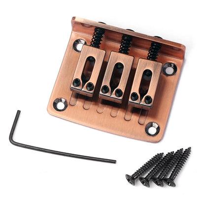 Adjustable 3 String Chrome Electric Cigar Box Guitar Bridge Tailpiece Wrench Kit