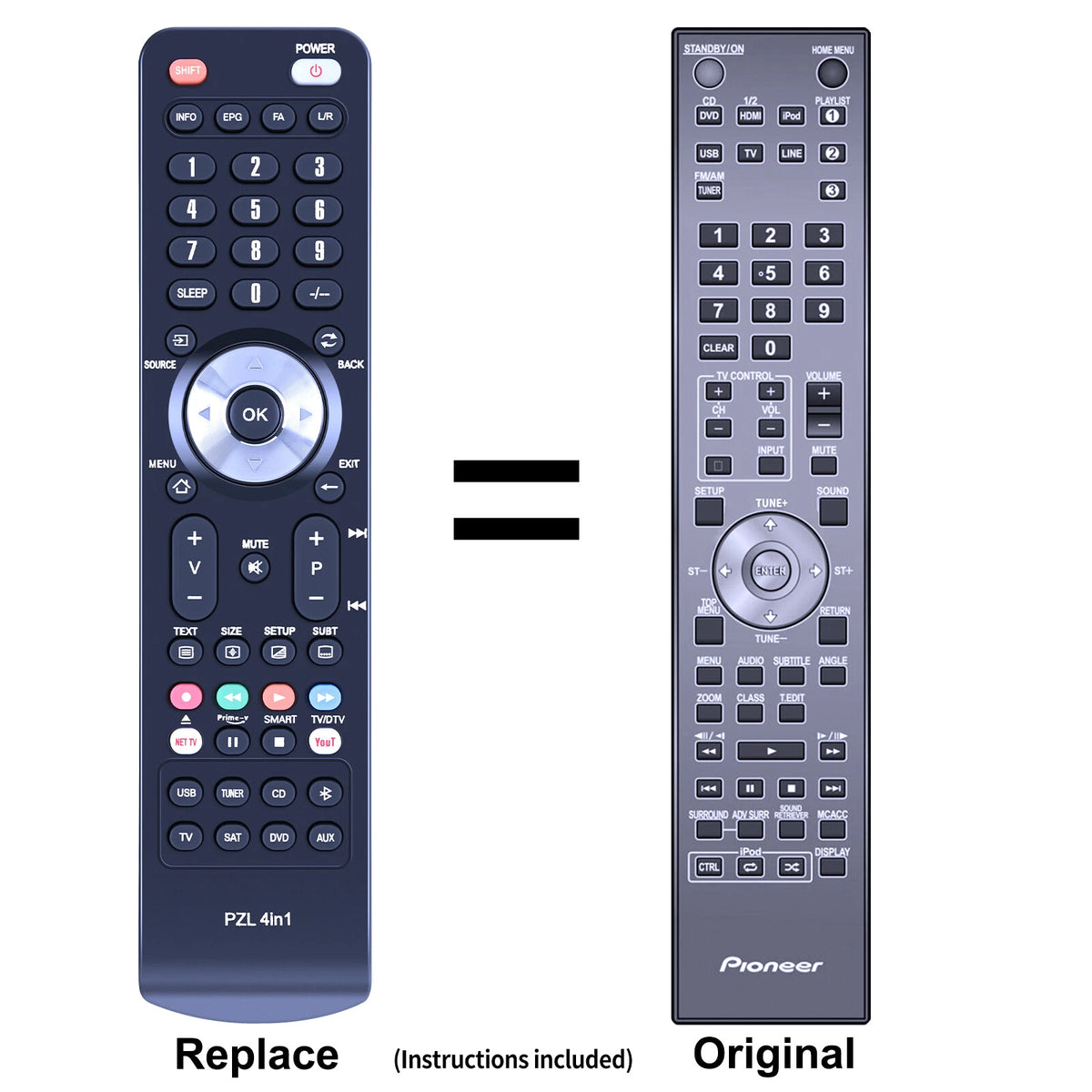 XXD3170 Replacement Remote Control For Pioneer LX03 LX-03