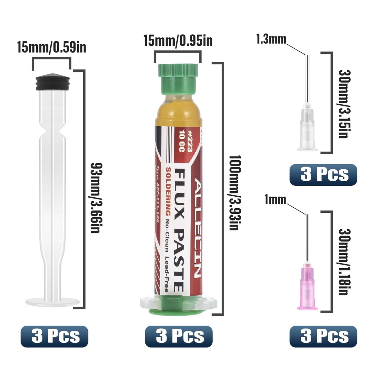 ALLECIN No Clean Soldering Flux 223 10CC High viscosity Electronics Solder...