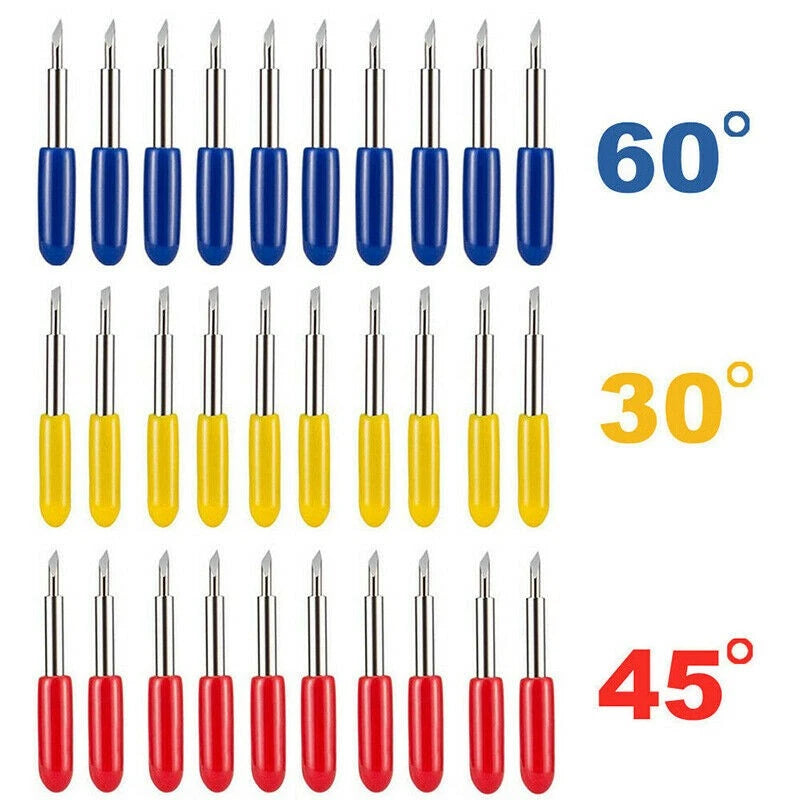 50Pcs 30°-60° Tungsten Steel Carbide Blade Roland Lettering Polished Kit