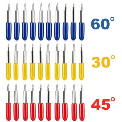 50Pcs 30°-60° Tungsten Steel Carbide Blade Roland Lettering Polished Kit