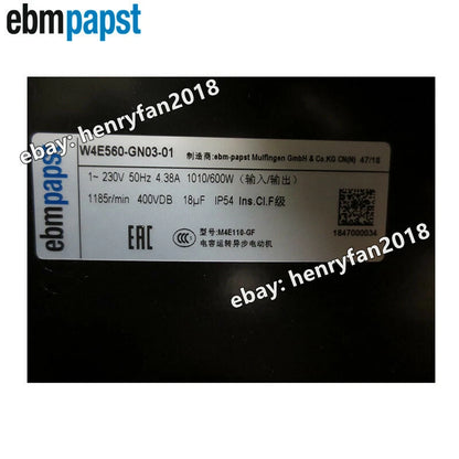 Ebmpapst W4E560-GN03-01 Axial Fan AC 230V 1185RPM  ??560MM Air Conditioning Fan