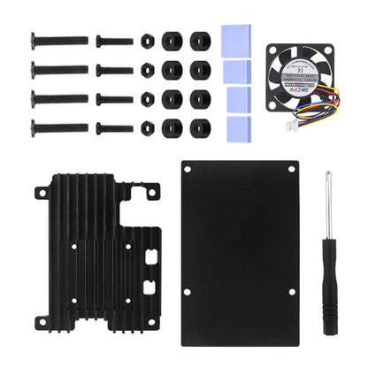 1*Aluminum Protective Case for Raspberry Pi 5 Motherboards With Cooling Fan