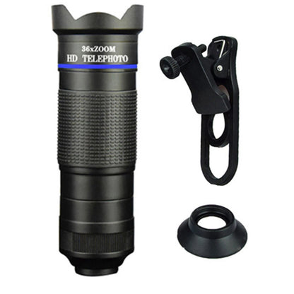 36X Wide Angle Phone Camera Telephoto Lens Zoom Fisheye Telescope Lens
