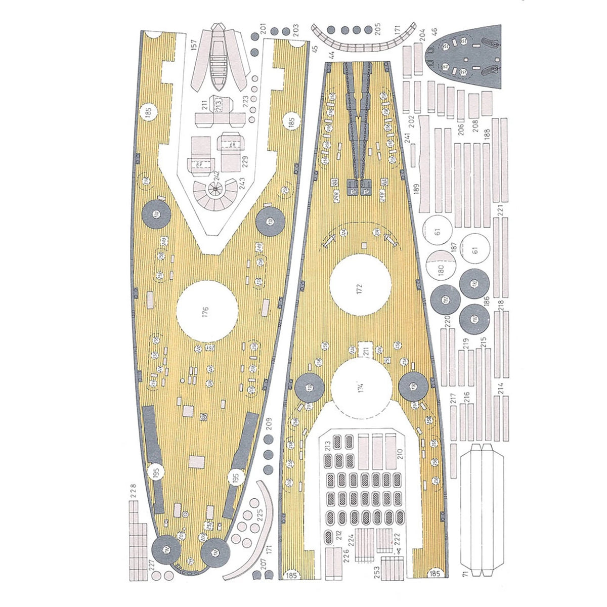 21in 1/400 US NAVY BB-55 Battleship Paper Model Unassembled Military Ornaments
