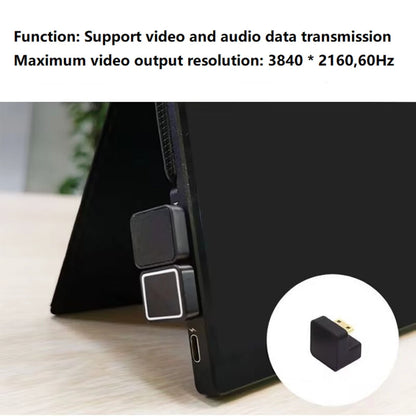 U Shape Mini HDMI to HDMI Adapter 8K Mini HDMI Male to 180° For Xbox 360