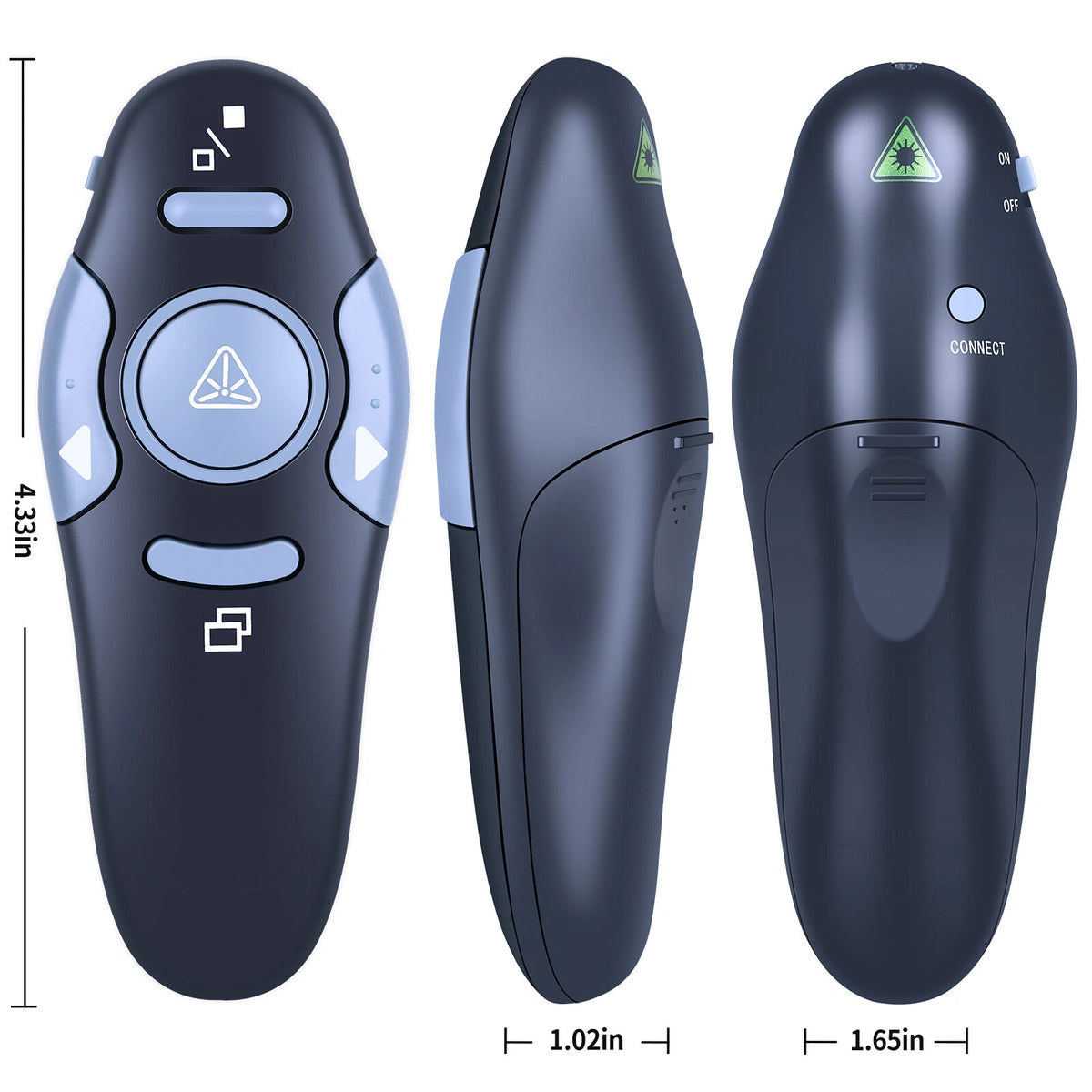 2.4GHz Wireless Presenter USB PowerPoint PPT Pointer Clicker Laser Remote