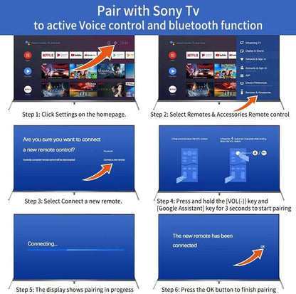 RMF-TX310U Voice Remote Control For Sony 4K Smart TV RMF-TX220U XBR-55X900F