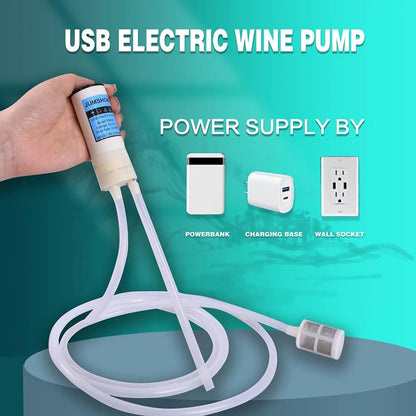 Portable USB Electric Auto siphon Self Priming Pump for Small, White Shell