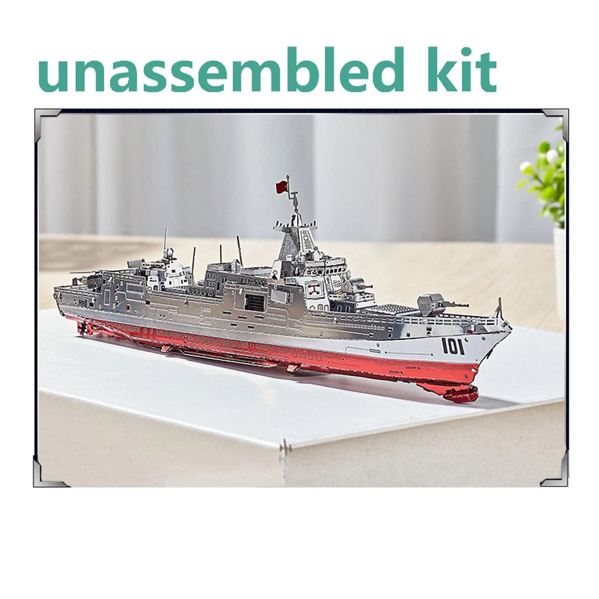 1/1000 Metal Unassembled Sheet 055 Destroyer Boat Ship Model DIY Collection Kit