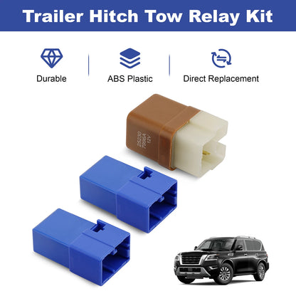 Trailer Hitch Tow Relay Kit For Nissan Armada 2005-2024 Titan 2004-2024