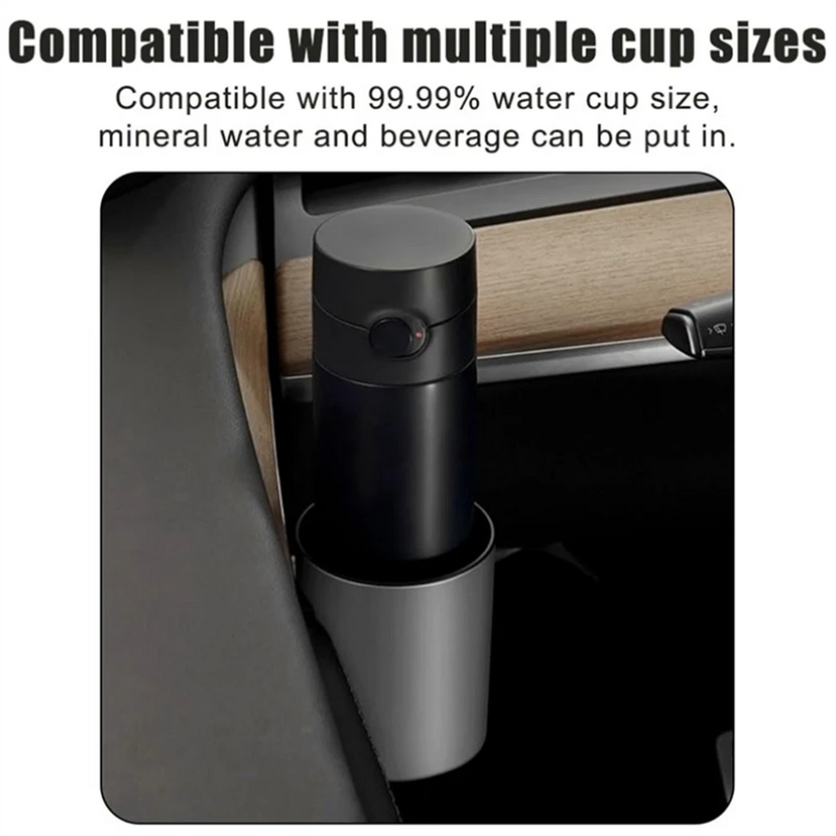 Door Water Cup Holder Storage Box For Tesla Model 3 2017-2023 Model Y 2021-2023