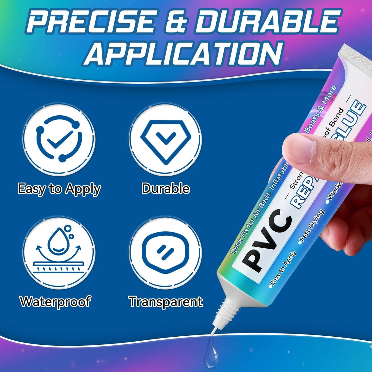 Air Mattress Patch Kit, Invisible Seamless Inflatable Repair Kit Transparent