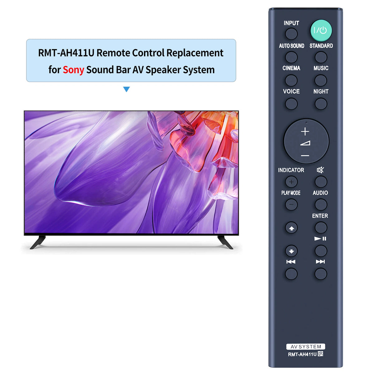 RMT-AH411U Remote Control For Sony SoundBar HT-S100F HT-SF200 HT-S100F HTSF200