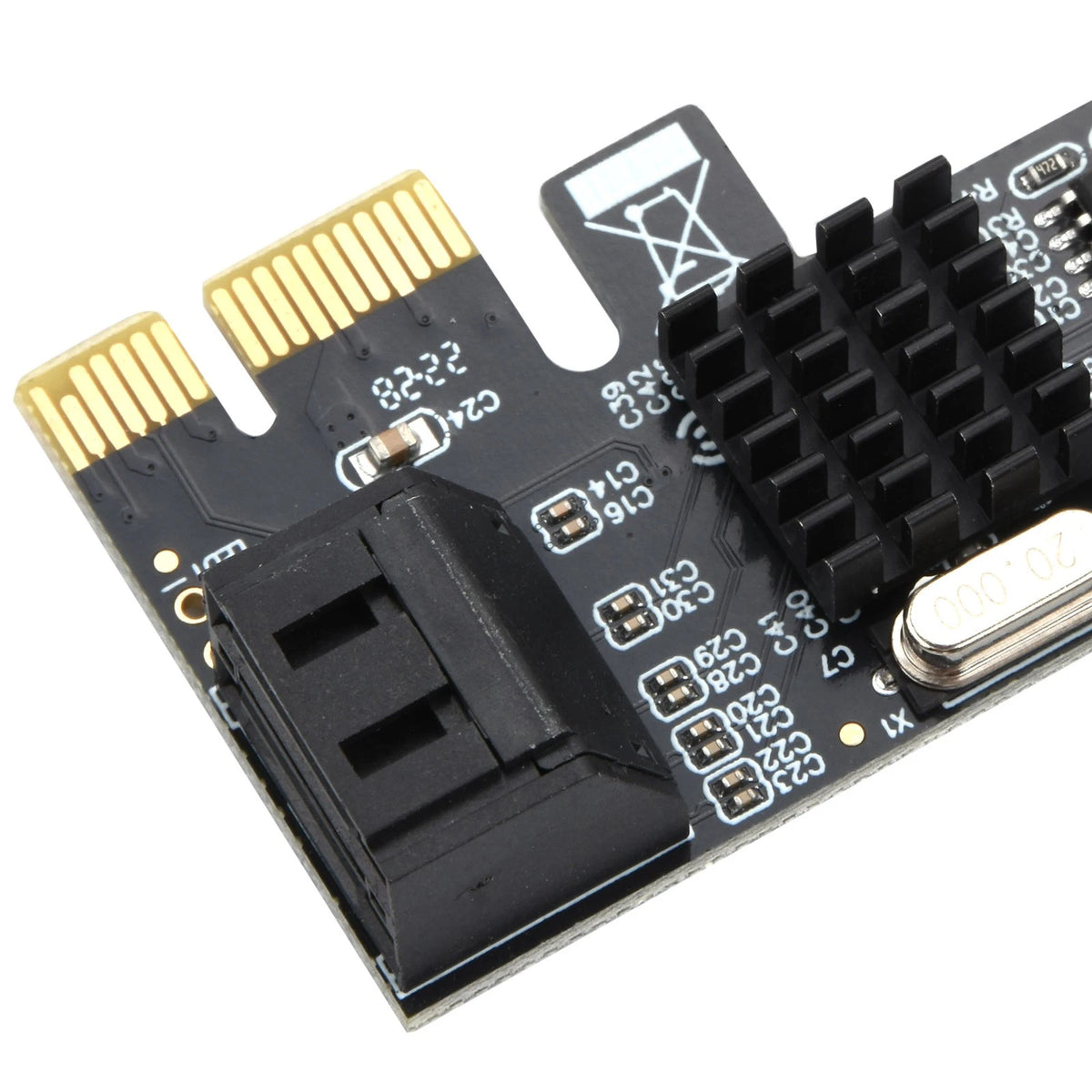 ASM1061 SATA3.0 2-Port SATA III Expansion Controller Adapter Card 6G