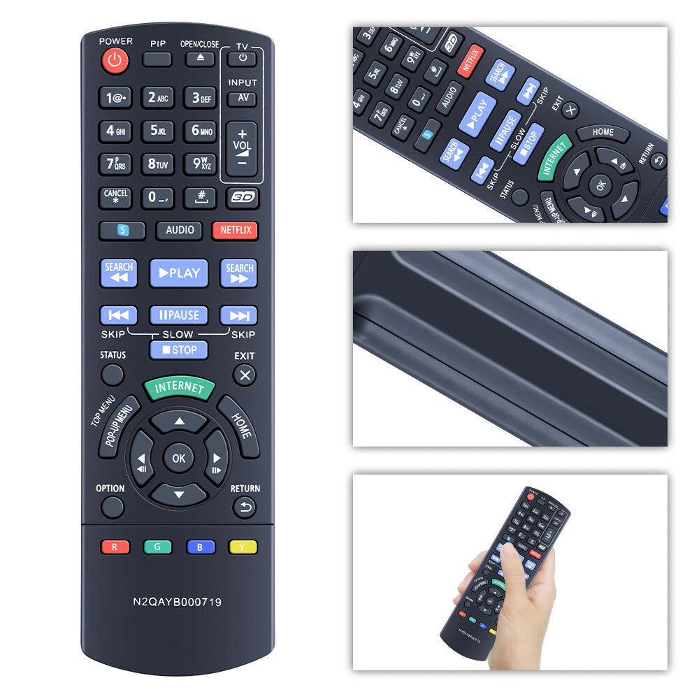 N2QAYB000719 Remote Control For Panasonic DVD Player DMP-BDT220 DMP-BDT120