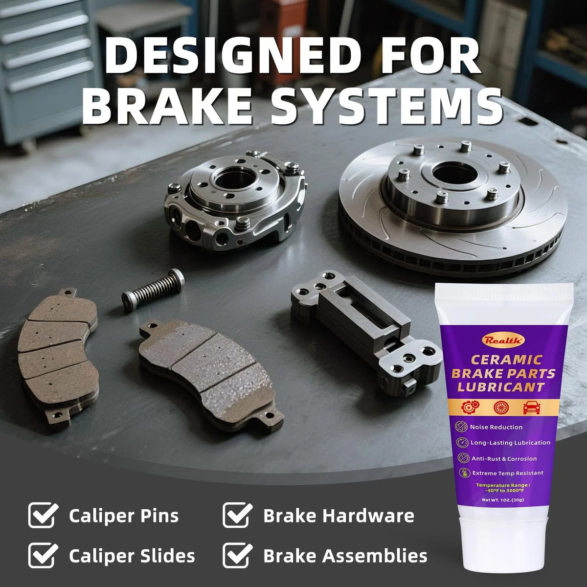 Ceramic Brake Parts Lubricant 30g*2Pack – High Temp 60g,