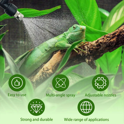 Eadabok Reptile Terrariums Misting Accessories 2PCS Single Nozzles, Black