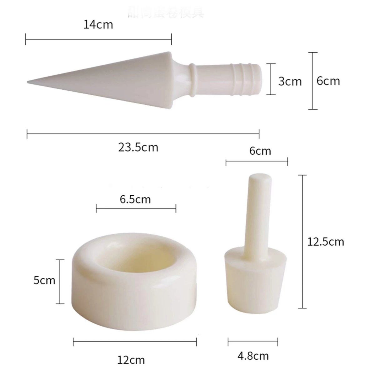 Crispy Waffle Cone Mold Kit Plastic Cream Horn Roller Egg White