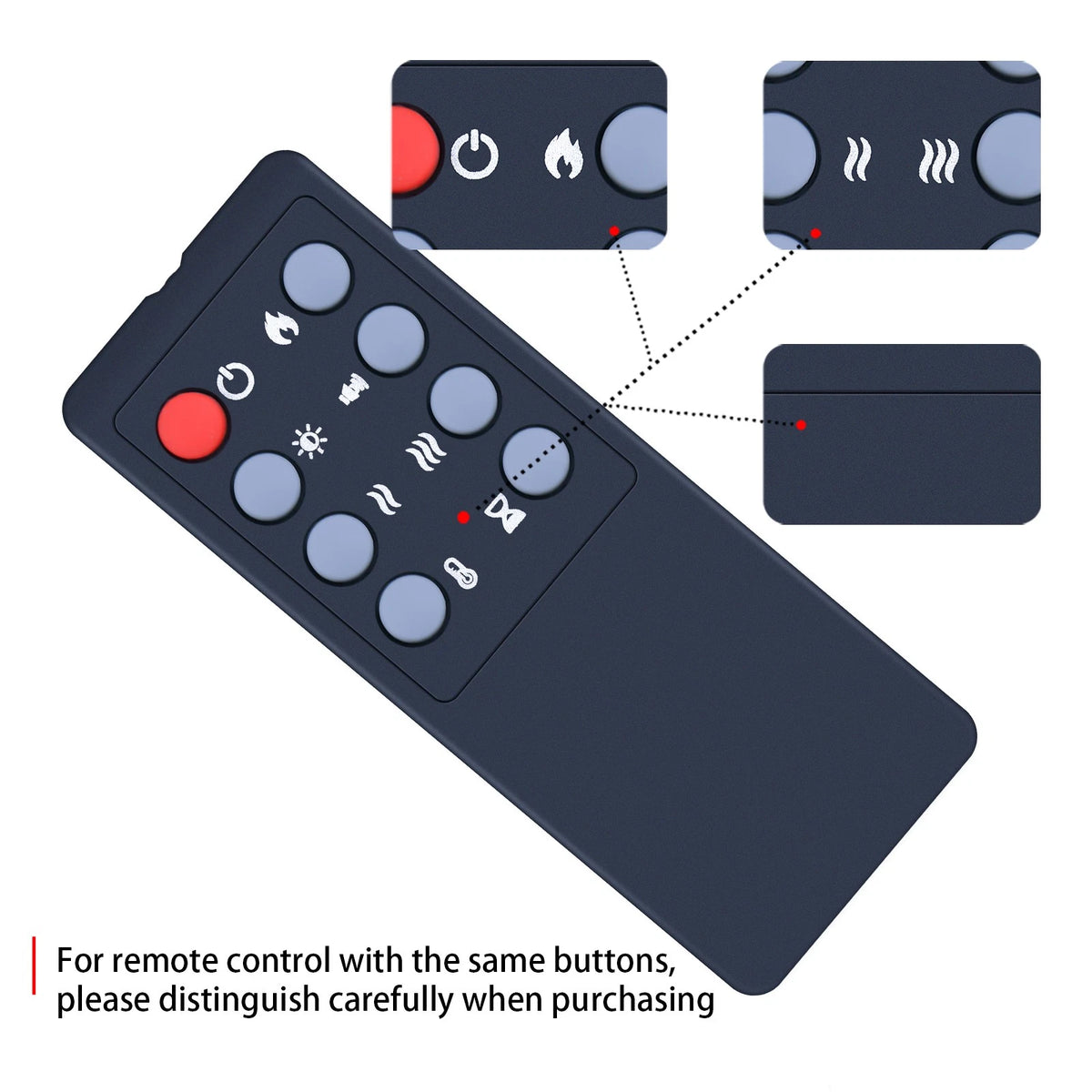 Remote Control For PuraFlame 24''/27'' Electric Fireplace EF511A EF512A