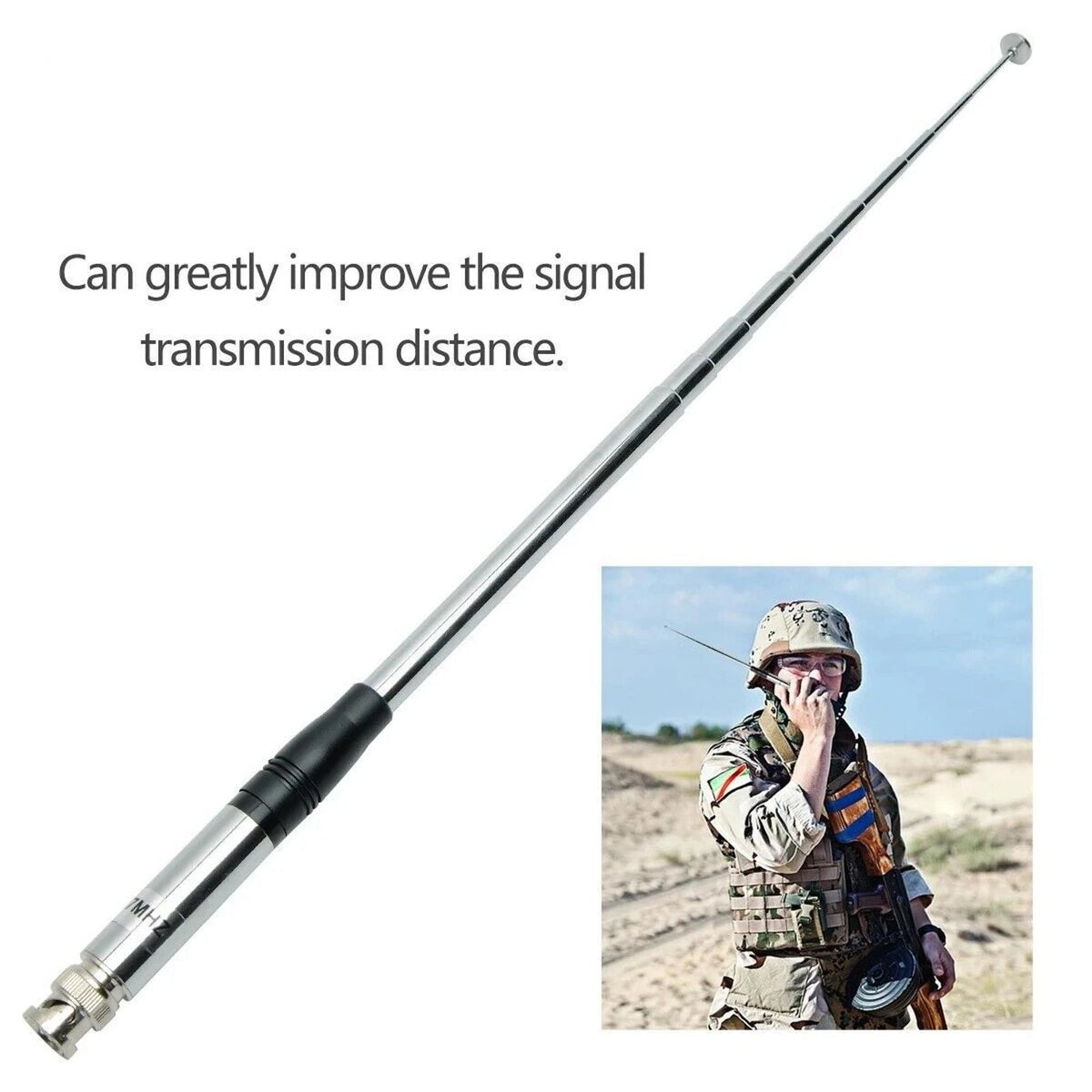 27MHz Radio BNC Walkie Talkie Telescopic Antenna For Midland 75-822 75-785 MHS75