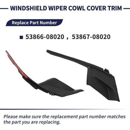 1 Pair 53867-08020 Windshield Wiper Cowl Cover Trim Durable For Toyota Sienna