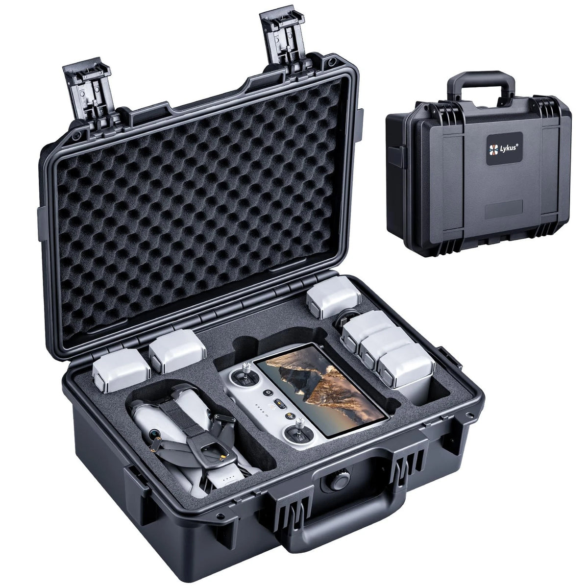 Lykus Titan MM510 Waterproof Hard Case 14.2 x 10.2 x 5.7 inches, Black