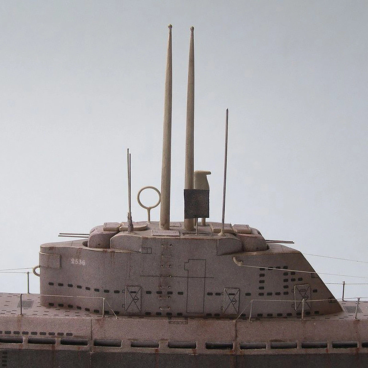 35cm 1:200 U-2536 U-boot Type XXI Submarine Paper Model Set DIY Model Kits