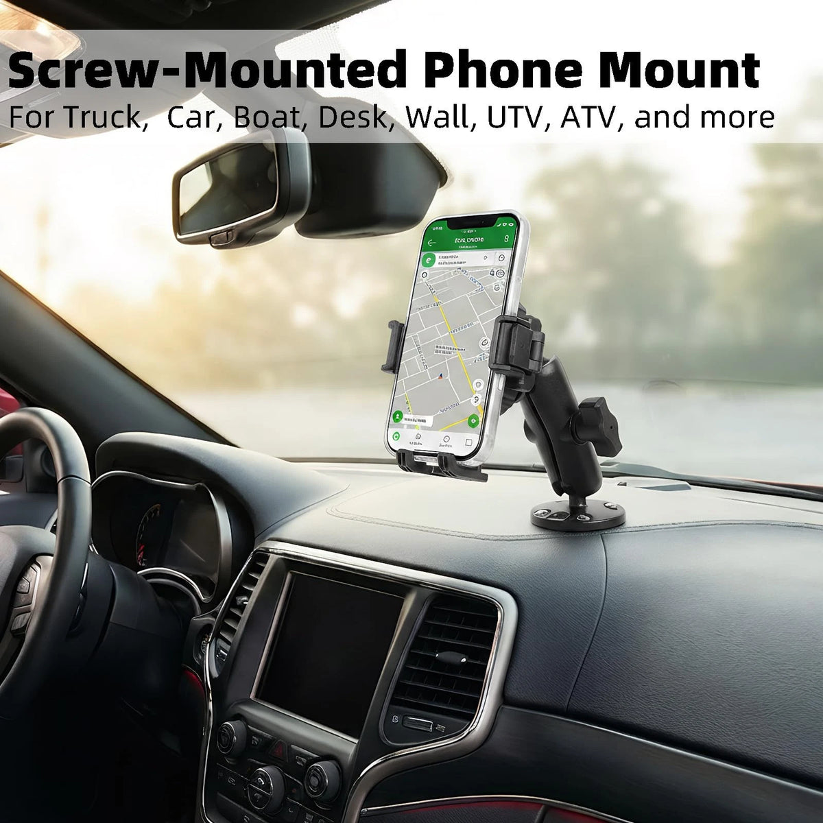 FPN Screw-Mounted Phone Mount Holder with Vibration Dampener [Camera Black