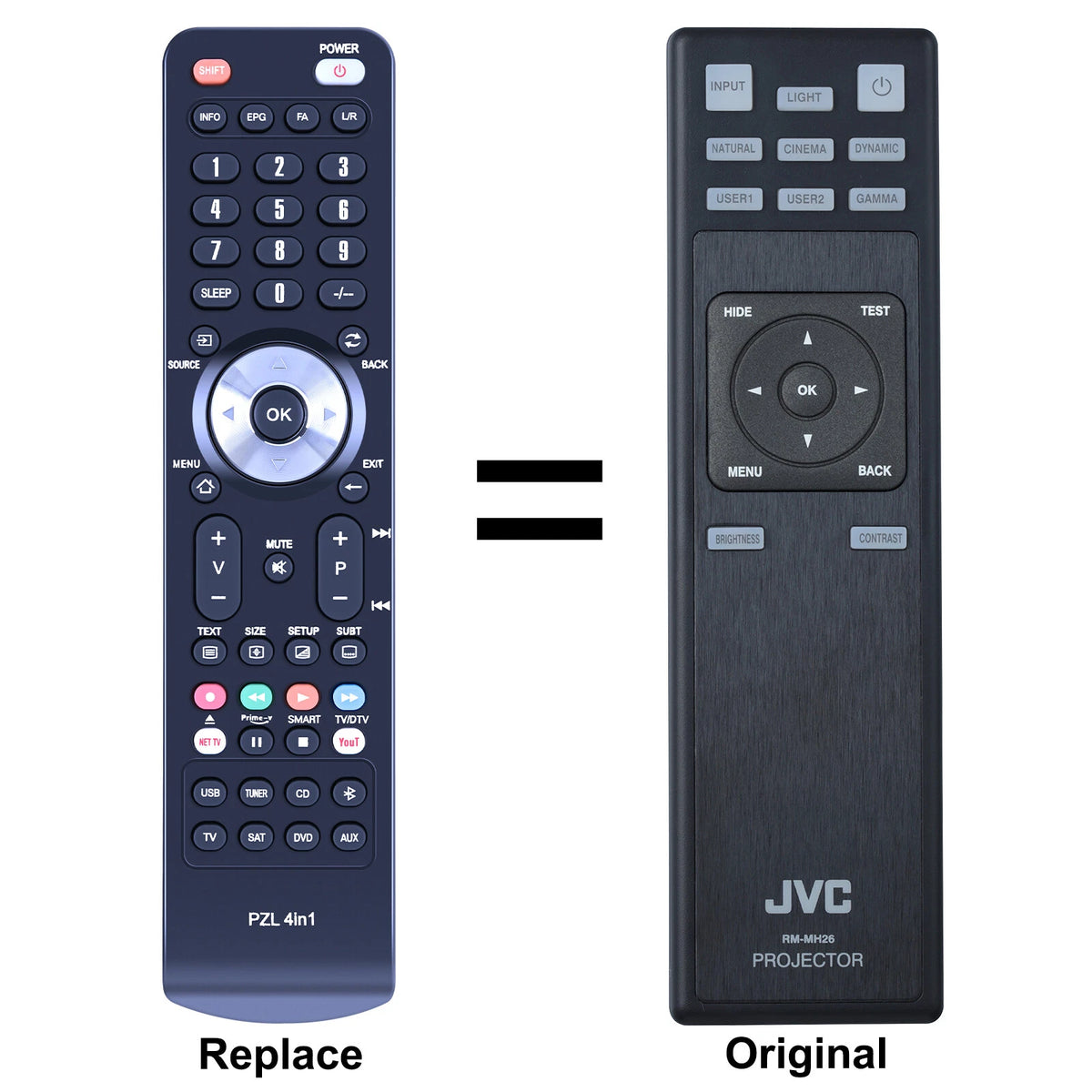 RM-MH26 Replace Remote Control For JVC LX-NZ30 LX-UH1 LX-UH1B