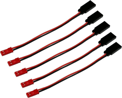 5Pairs JST Plug to JR Connector Male Female Cable Servo Adapter 22AWG...