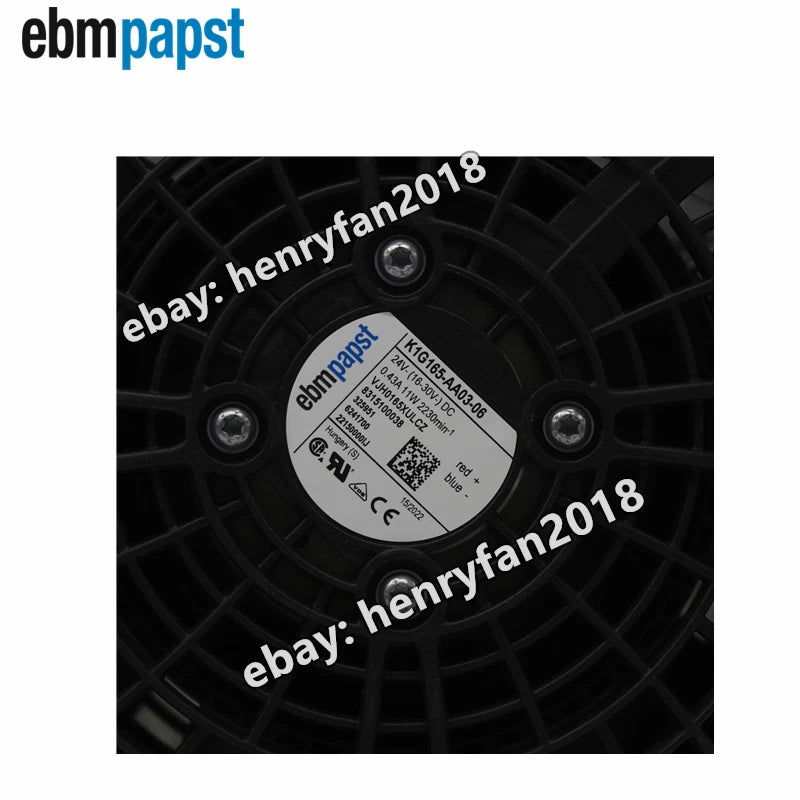 Ebmpapst K1G165-AA03-06 Centrifugal Fan 24VDC 11W 2230RPM Rittal Cabinet Fan
