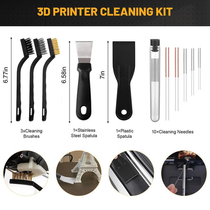 63 Pcs 3D Printer Tools, Printing & Cleaning Tool Kit 63 Set
