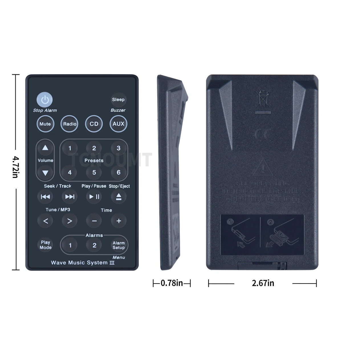 Replacement Remote Control For Bose Wave Musical System III AWRCC1 AWRCC2 AWRCC3